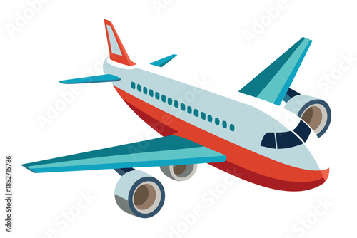airplane on white background