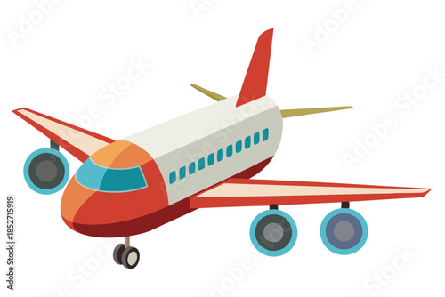 airplane on white background