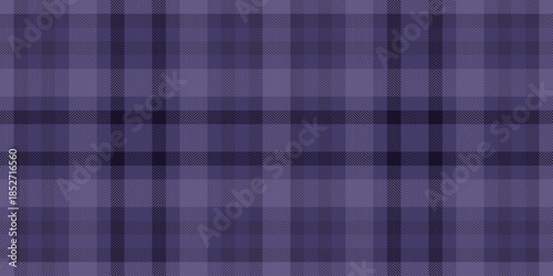 Customize vector background textile, lovely tartan pattern texture. Real seamless check fabric plaid in indigo and dark colors.
