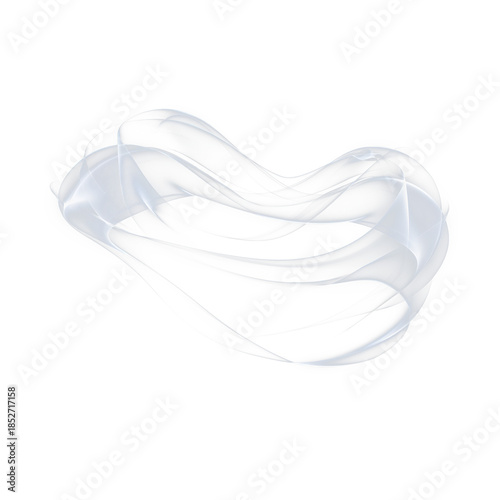 Futuristic White Energy Wave Isolated Element