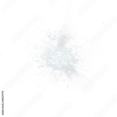 Abstract Light Burst with Sparkling Particles on Transparent Background