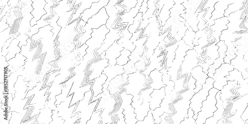 Black and white abstract pattern of jagged lines and zigzags