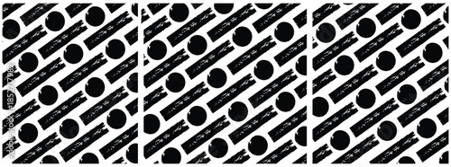 Abstract vector background design with Seamless Grunge fabric texture. Wavy and swirled brush strokes seamless pattern. Thick and bold texture curved lines.