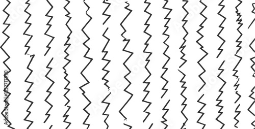 Black jagged lines on white background abstract pattern 4