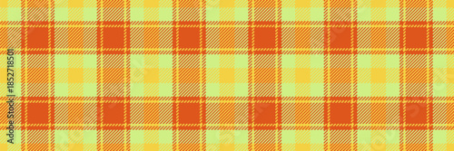 Pillow check pattern textile, website background tartan vector. Carnival seamless texture fabric plaid in orange and lime colors.