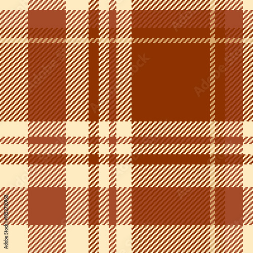Man fabric vector check, slim plaid textile seamless. Plank tartan texture background pattern in orange and light colors.