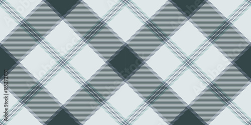 Jersey seamless pattern background, tile check tartan vector. Bedding plaid textile texture fabric in sterling silver and dark colors.