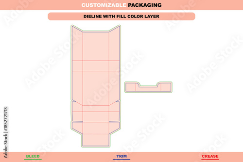 Classic tuck end cigarette box dieline vector featuring detailed folding accuracy clean structure and ready to print professional packaging layout design