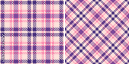 Vector fabric tartan of textile texture background with a plaid check seamless pattern. Set in kids colors. Bed sheet designs for the bedroom.