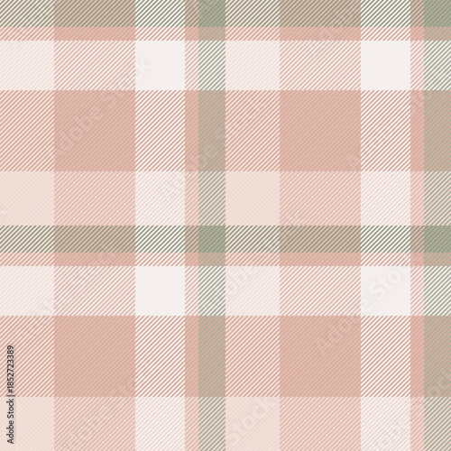 Paint tartan check pattern, holiday background plaid fabric. Effect textile texture vector seamless in light and white colors.
