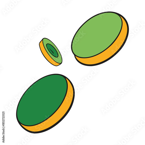 Colorful Mardi Gras doubloons spin through the air, flashing gold, purple, and green as music, masks, and parade energy fill the festive streets.
