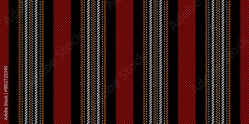 Idea vertical background texture, faded fabric pattern textile. Panjabi stripe vector seamless lines in black and red colors.