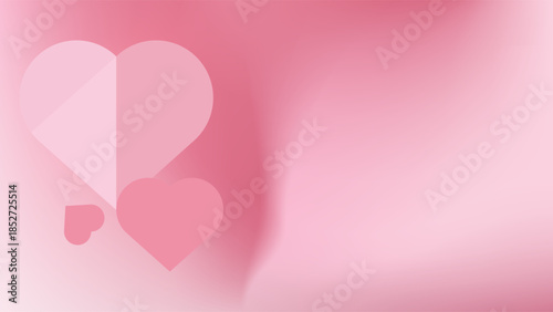 HEART, LOVE VALENTINES DAY GRADIENT MESH PINK BACKGROUND ILLUSTRATION DESIGN VECTOR GOOD FOR GREETING CARD, COVER DESIGN