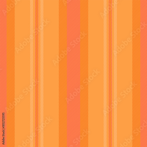 Dnspiration background fabric vector, deep seamless pattern vertical. Trade lines texture textile stripe in lucky orange and bright colors.