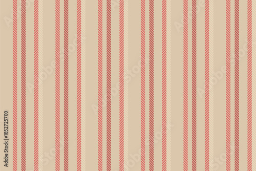 Bresentation texture lines vector, kid stripe seamless fabric. Rverlay vertical textile background pattern in light and red colors.