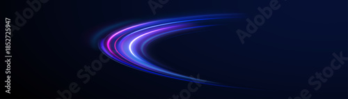 Vector futuristic line streak motion abstract light city.
