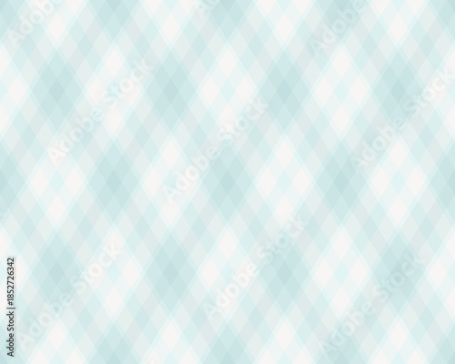 Soft, ethereal blue and white diagonal plaid pattern.  Perfect for backgrounds, websites, textiles, or any design needing a subtle, calming texture.  Evokes feelings of serenity and freshness.