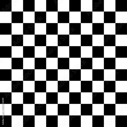 Black white checkerboard seamless pattern or Black and white square grid pattern for background vector illustration