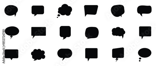 bubble icon speak set