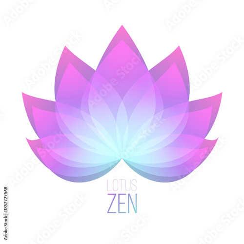 Beautiful lotus flower symbol.