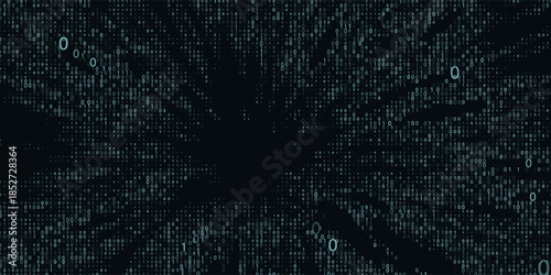 Stream binary code. Binary code matrix. Background on screen from numbers 0 and 1. Computer matrix. Numbers on screen. Binary code.