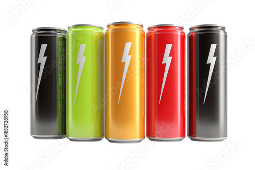 Workout energy drinks isolated on transparent background
