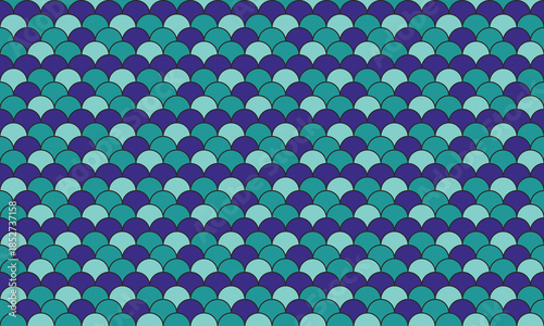 Seamless teal and purple scale pattern.  Perfect for textile design, website backgrounds, or any project needing a subtle, aquatic feel. Evokes a sense of mystery and elegance.