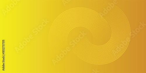Yellow abstract background with circular shapes composition simple