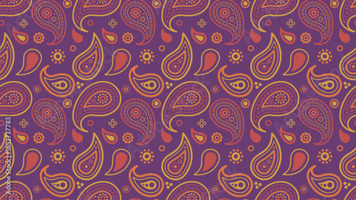 Sketch delicate and picture textile. Intricate tissue with dress paisley. Sparse western and trend canvas.