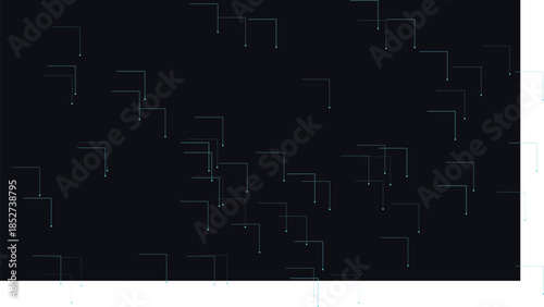 Abstract Blue Digital Network Technology Background with Geometric Line Connections, Cyber Security and Data Visualization Concept on Dark Background