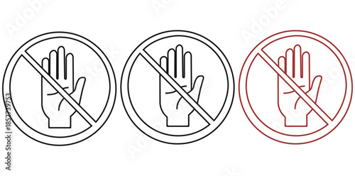 Prohibition Symbol of restriction and warning, a universal symbol of boundaries