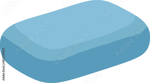 Layered terrain illustration in blue shades with smooth contours on white background abstract topographic elevation design