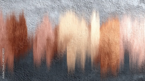 Textured, blurred vertical color blocks on rough metallic background