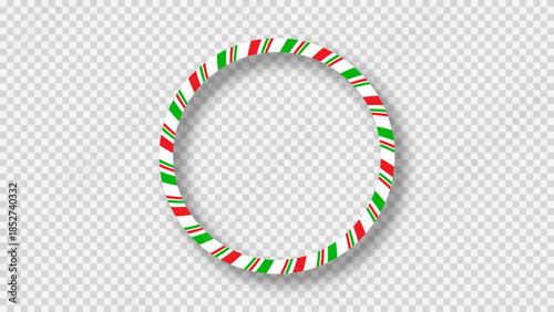 Christmas candy cane frame