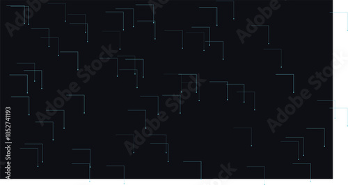 Abstract Blue Digital Network Technology Background with Geometric Line Connections, Cyber Security and Data Visualization Concept on Dark Background
