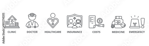 Medicare banner web icon vector illustration concept
