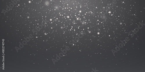 Magic white particles of magic dust and bokeh.