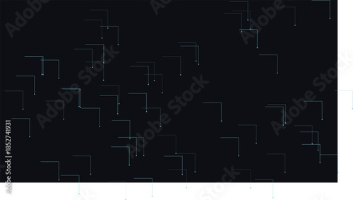 Abstract Blue Digital Network Technology Background with Geometric Line Connections, Cyber Security and Data Visualization Concept on Dark Background