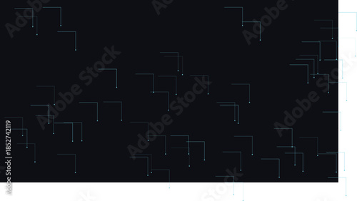 Abstract Blue Digital Network Technology Background with Geometric Line Connections, Cyber Security and Data Visualization Concept on Dark Background