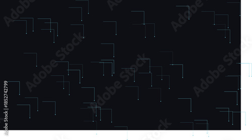 Abstract Blue Digital Network Technology Background with Geometric Line Connections, Cyber Security and Data Visualization Concept on Dark Background