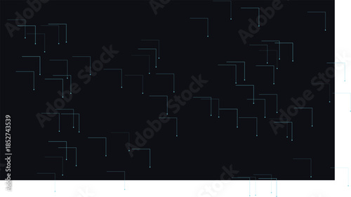Abstract Blue Digital Network Technology Background with Geometric Line Connections, Cyber Security and Data Visualization Concept on Dark Background