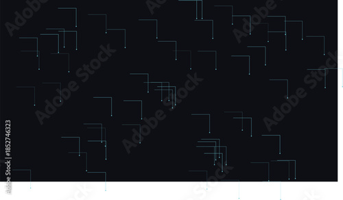 Abstract Blue Digital Network Technology Background with Geometric Line Connections, Cyber Security and Data Visualization Concept on Dark Background