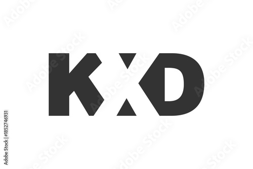 KXD logo design. Initial letter K X D bold font style for tech startups, consulting, corporate branding. Creative company name, headlines typography identity, trendy logotype.