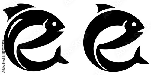 Modern minimalist fish logo design for business or brand identity