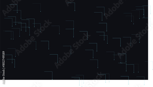 Abstract Blue Digital Network Technology Background with Geometric Line Connections, Cyber Security and Data Visualization Concept on Dark Background
