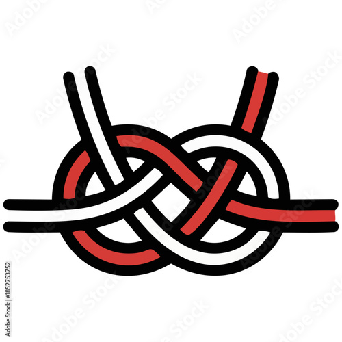 紅白の水引がきゅっと結ばれた結び目をシンプルに表現　祝福とともに希望ある未来へつながる想い