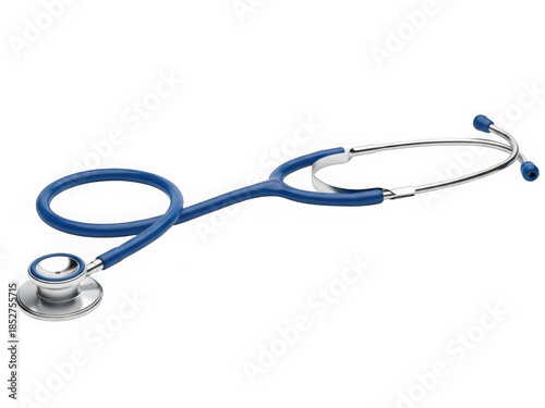 Blue stethoscope isolated on transparent background