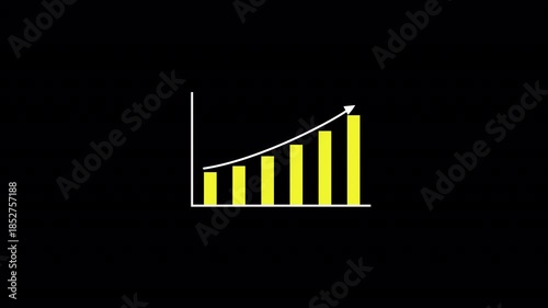 Graph Icon Animation 4K On Alpha