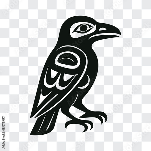 Raven Spirit Silhouette – Tribal Symbolism & Sacred Form