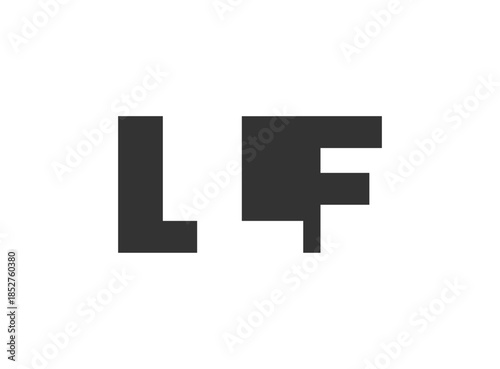 LLF logo design. Initial letter L L F bold font style for tech startups, consulting, corporate branding. Creative company name, headlines typography identity, trendy logotype.